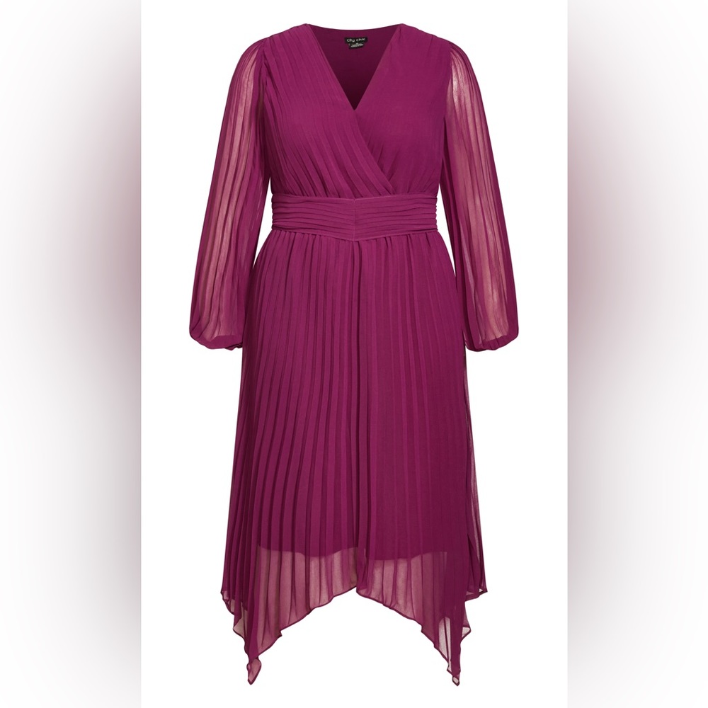City Chic mulberry Romee Dress XXL (24W)